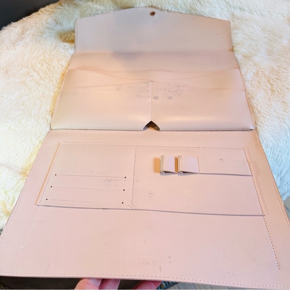 🎀 GLASS LADDER & CO. SOFT PINK VEGAN LEATHER PORTFOLIO OFFICE BAG 💼  FAIR - Picture 6 of 9